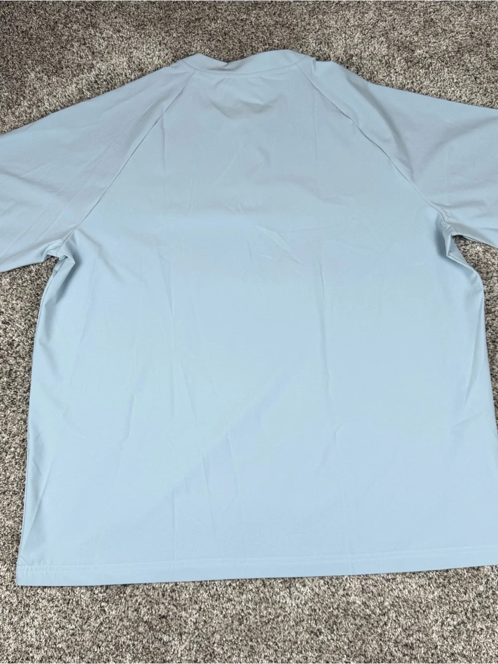 Sz Large adidas Light Blue Men's Quarter-Zip Performance Windbreaker Jacket